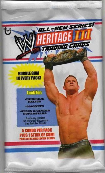 BOGO SALE - WWE Wrestling Heritage Series III Booster Trading Cards Pack, 5 cards - 2007