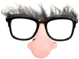 *Old Geezer Man Nose Glasses Costume Accessory, Bushy Eyebrows - Halloween