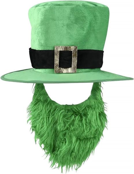 *St. Patrick's Day Top Hat & Beard, Green - Halloween - Leprechaun