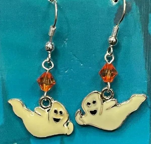 *Halloween Ghost Earrings, Costume Jewelry - Novelty Gifts