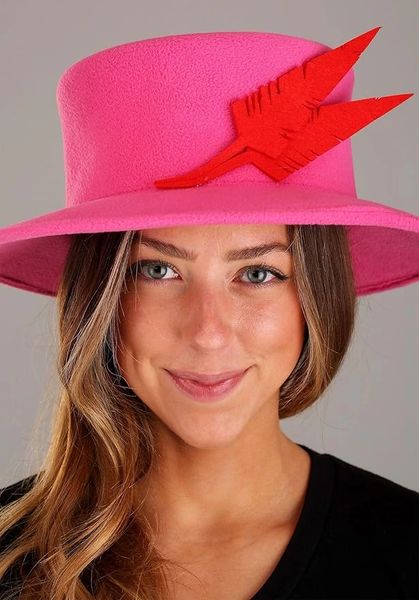 *Queen Elizabeth II Pink Top Hat Costume Accessory - Halloween