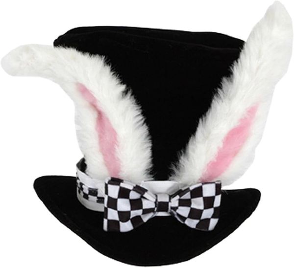 *Alice in Wonderland White Rabbit Top Hat Costume Accessory, Adult - After Halloween Sale