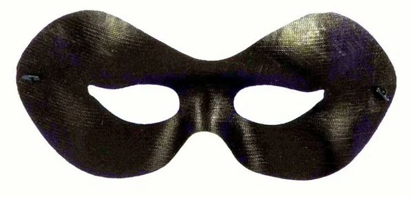 *Black Eye Mask Costume Accessory, Adult - Superhero - Halloween