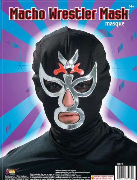 *Macho Wrestler Mask - Wrestling Costume Accessory - Halloween