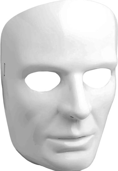 *White Face Mask, Male - Halloween