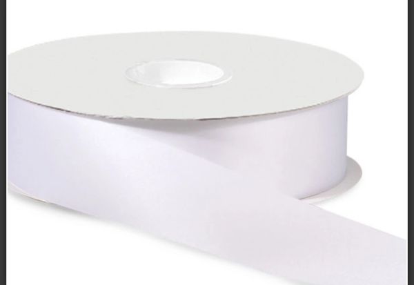 White Satin Acetate Ribbon, 1-5/16"x100 yards