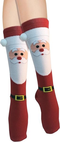 *Christmas Santa Socks, Women's - Holiday Novelty Gifts