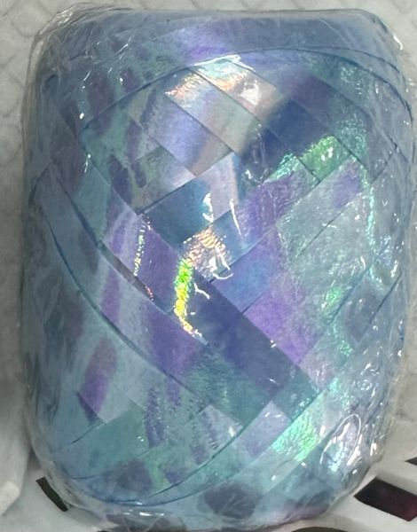 *Iridescent Blue Curling Ribbon Roll, 75ft