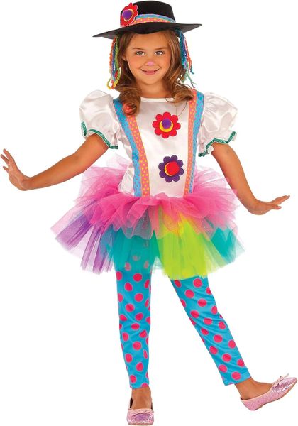 *Deluxe Carnival Clown Tutu Costume, Girl's Small - Halloween