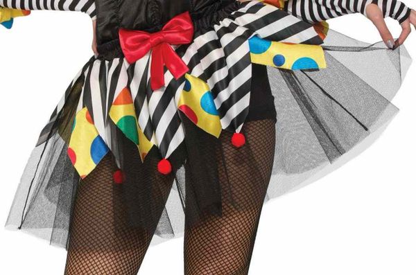 *Colorful Evil Clown Tutu Twisted Circus Costume Accessory Women's - After Halloween Sale
