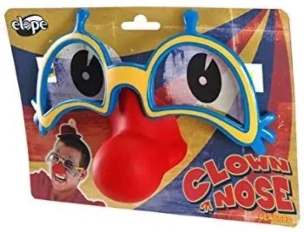 *Clown Nose Glasses Costume Accessory - Halloween