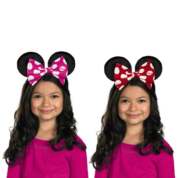 *Deluxe Reversible Minnie Mouse Ears, Headband Costume Accessory, Girls - Halloween