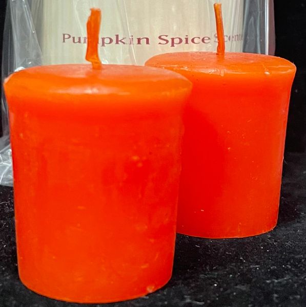 *Orange Votive Candles, 2 candles - 2in - 15 hour - Thanksgiving - Halloween - Fall