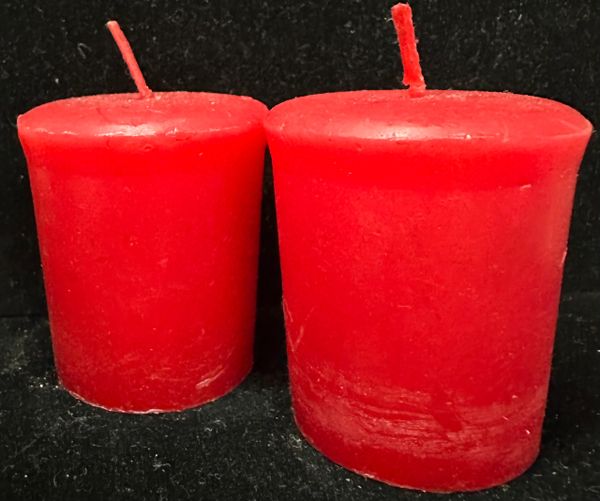 *Red Votive Candles, 2 candles - 2in - 15 hour - Christmas - Valentines