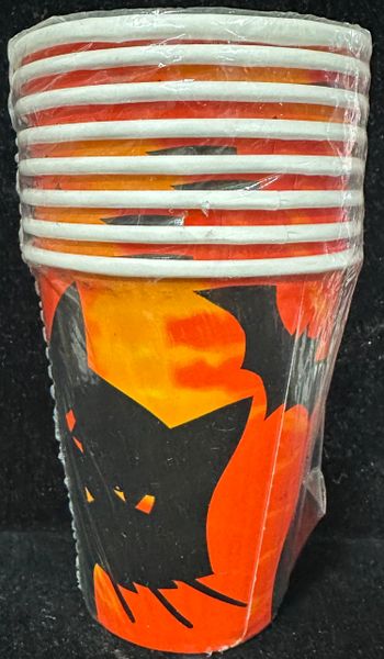 *Psychedelic Spooks Halloween Party Cups, 8ct - 9oz - Bats - Spiders