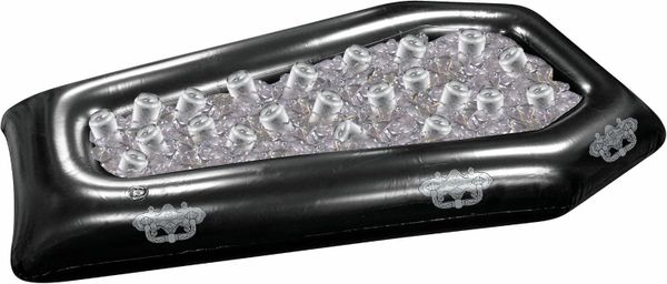 *Inflatable Black Coffin Cooler. 52 Inches Long - Halloween Decorations