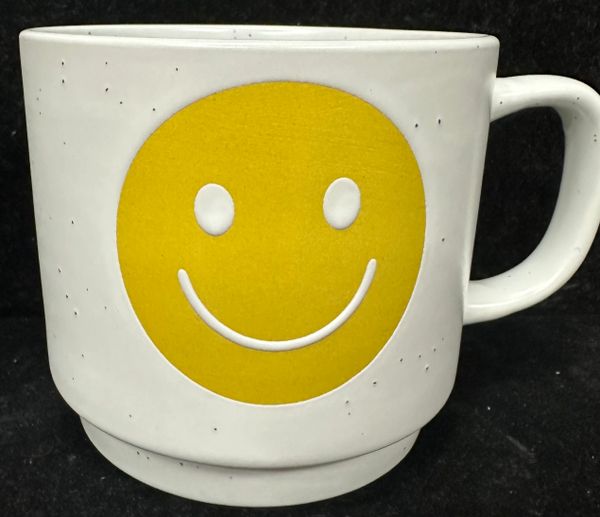 White Smiley Face Coffee Mug - Smile Happy Emoji