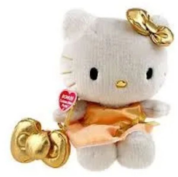 *Hello Kitty Plush Gold Edition, 12in - 2010 - 50th Anniversary