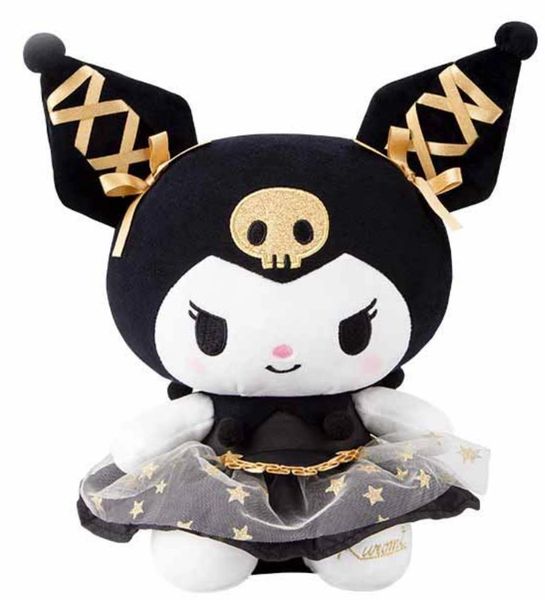 Kuromi Plush Figure, 8in - Black and Gold Series