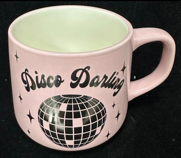 Disco Darling Pink Coffee Mug - 12oz - Silver Disco Ball