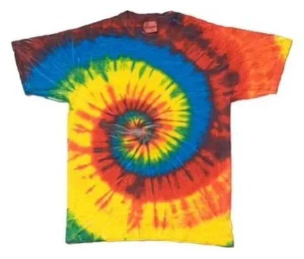 *Plus Size Hippie Tie Dye 80s Disco Swirl T-Shirt, Men's 2XL - Disco - Halloween Costumes