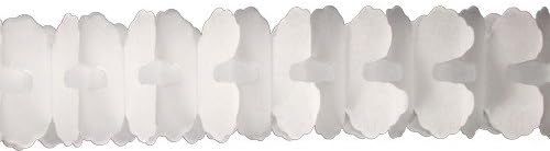 White Cross Tissue Garland Decoration, 10ft