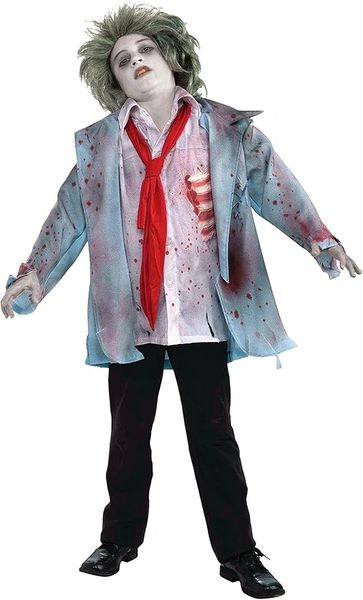 *Zombie Boy in Suit Costume, Boy's Large - After Halloween Sale - Horror