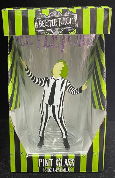 Beetle Juice Pint Glass, 16oz Cup - BEETLEJUICE