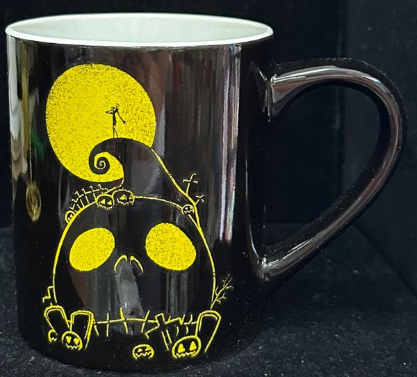 The Nightmare Before Christmas Jack Skellington Black Coffee Mug, 14oz - After Halloween Sale Novelty Gifts