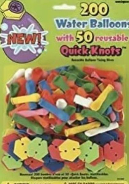 *Water Balloons with 50 reusable Quick Knots, 200pcs - Summer Fun