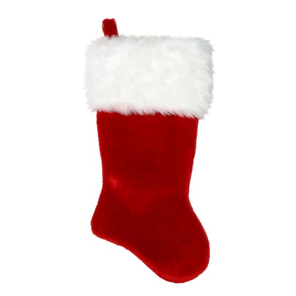 *GIANT! Deluxe Red Regal Plush Christmas Stocking with White Fur, 60in