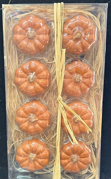 Pumpkin Shape Candles, 8pcs - Thanksgiving Novelty Gifts