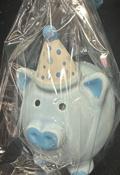 Baby Boys My 1st Piggy Bank, Blue Petite, 4in - First Birthday - Newborn Gifts