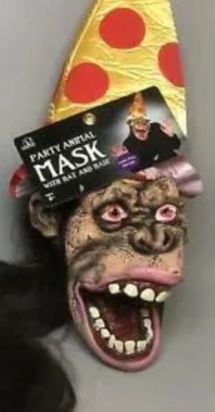 *Gorilla Clown Party Animal Mask with Long Hair - After Halloween Sale - Costumes