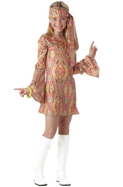 *Hippie Disco Dolly Girl Dress - Halloween Costumes