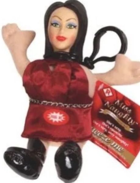 *Miss Naughty Squeeze Me Talking Doll Keychain - Adult Novelty Gifts