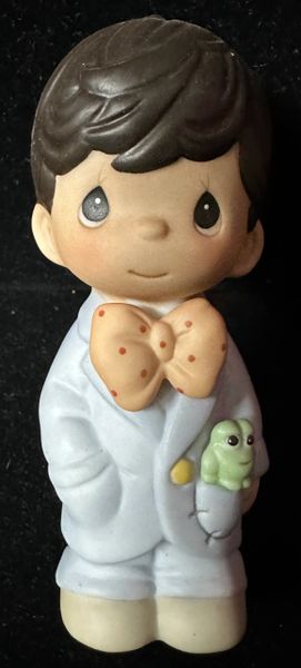 *Rare Precious Moments Best Man Porcelain Boy Figurine, 2001 (901563) - Latin - Hispanic - Groom - Wedding Gifts