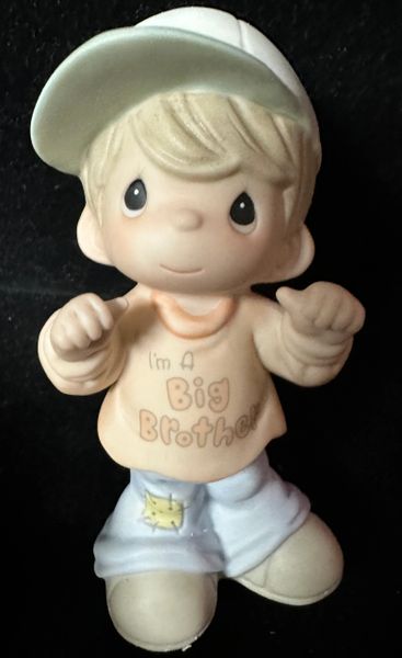 *Rare Precious Moments I'm a Big Brother Porcelain Boy Figurine, 2001 (101503)