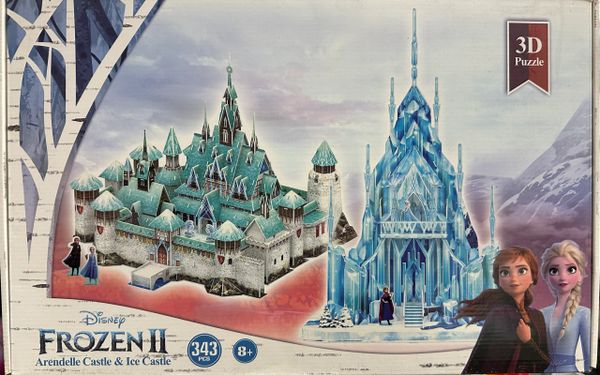 *Disney FROZEN II Arendelle Castle and Ice Castle 3D Large Puzzle 343pcs Set