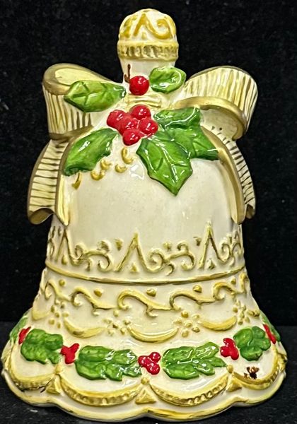 Christmas Holly Bell Limited Edition - Numbered 634 - Holiday Novelty Gifts, by H BeaugArt Designs Flowers, Inc