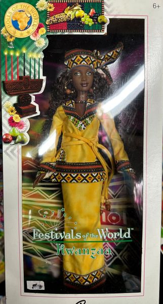 *Rare Dolls of the World, Kwanzaa Barbie Doll, African Barbie Doll, 2006