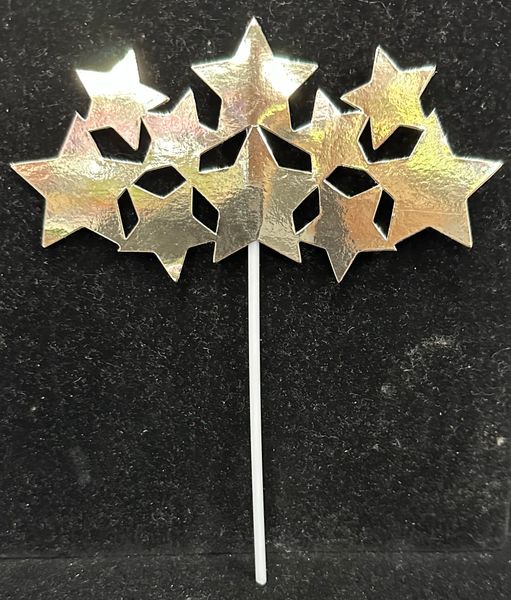 *Gold Stars Cake Toppers, 6in - 2pcs - Congrats - Graduation - NYE