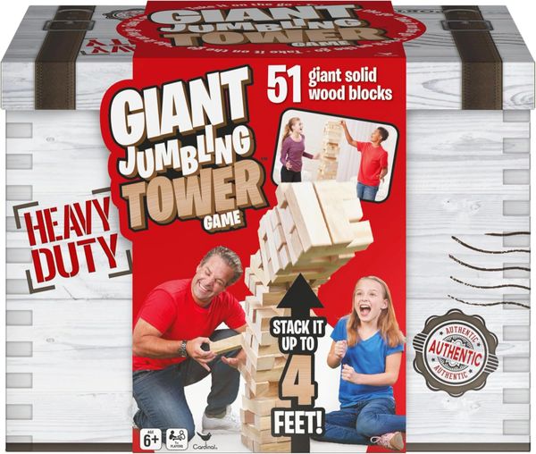 *Giant Jumbling Tower Game with 51 Wood Blocks - Board Games - Family Game Night - Jenga