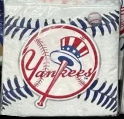 *New York Yankees Officially Licensed Baseball Beverage/Cocktail Napkins, 36ct - 1 Pack - MLB Sports