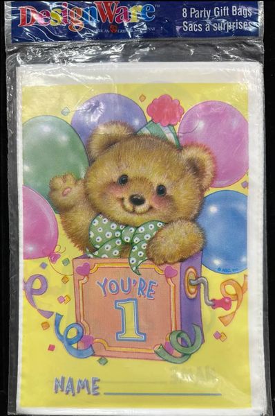 *You're 1 Have Fun 1st Birthday Party Favor Loot Bags, 8ct - First Birthday