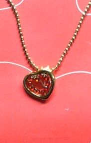 *Heart Charm Necklace, Girls - Love - Valentines - Costume Jewelry