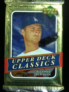 2005 Upper Deck Classics Baseball Trading Cards, 8 cards