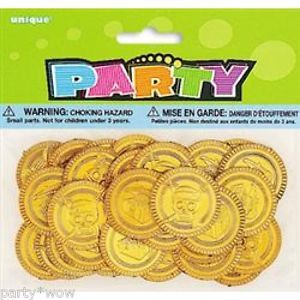 BOGO SALE - Gold Coins, Buried Treasure, 30ct - Toy Party Favor - Pirate Treasure