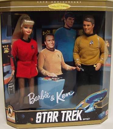 DOLL SALE - Rare Barbie & Ken Star Trek Dolls 30th Anniversary Gift Set, 1996
