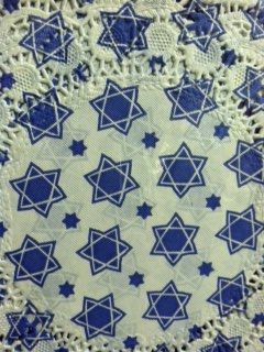 *Star of David Decorative Paper Lace Doilies, 8ct